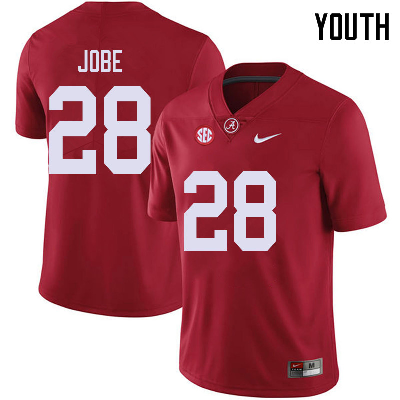 Alabama Crimson Tide Youth Josh Jobe #28 Red NCAA Nike Authentic Stitched 2018 College Football Jersey QF16M80JO